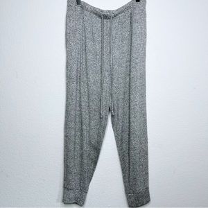 Aerie Women Pants Large Sweatpants Joggers Gray Knit Lightweight Casual Pull-On